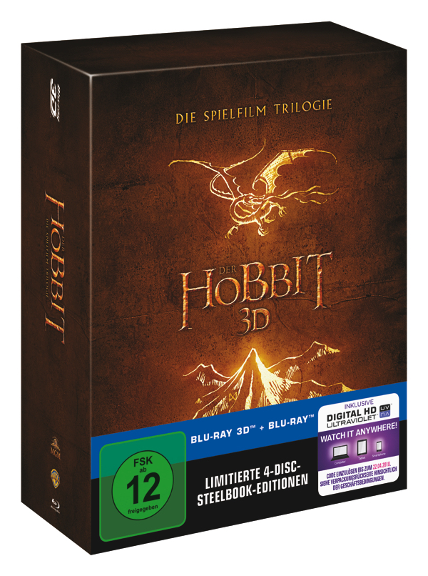 Der Hobbit - Die Spielfilm Trilogie [Limitierte 4-Disc-Steelbook-Edition]